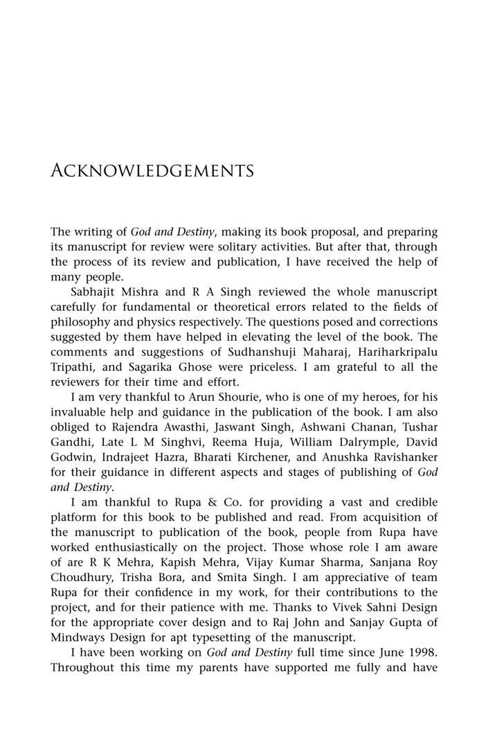 first page < acknowledgements < God and Destiny