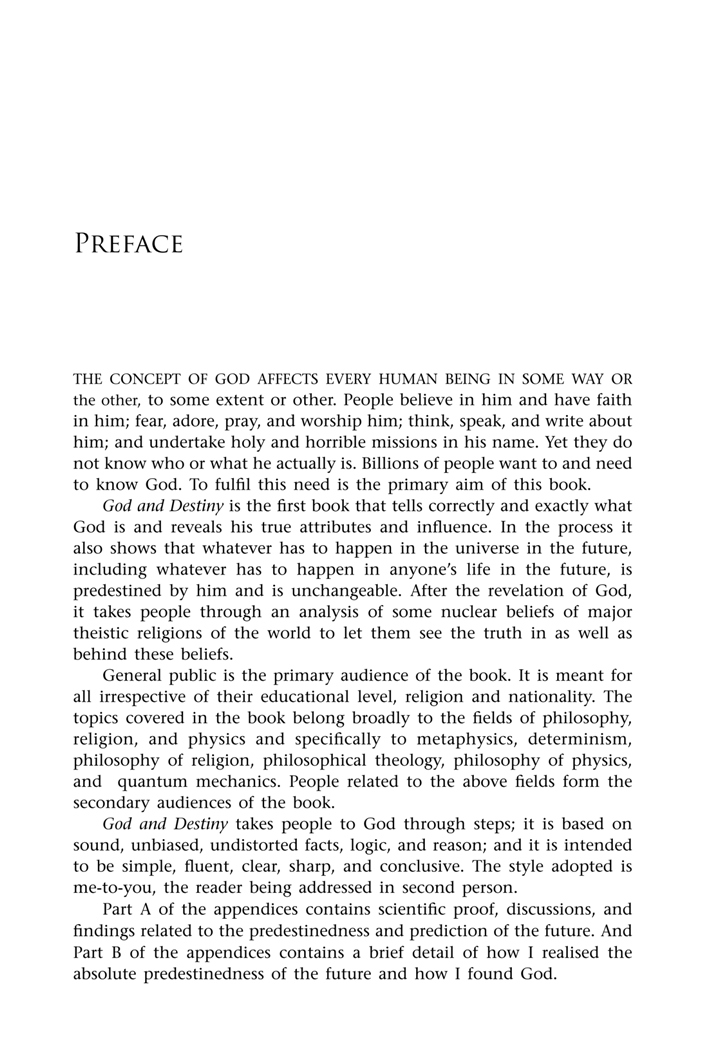 first page < preface < God and Destiny