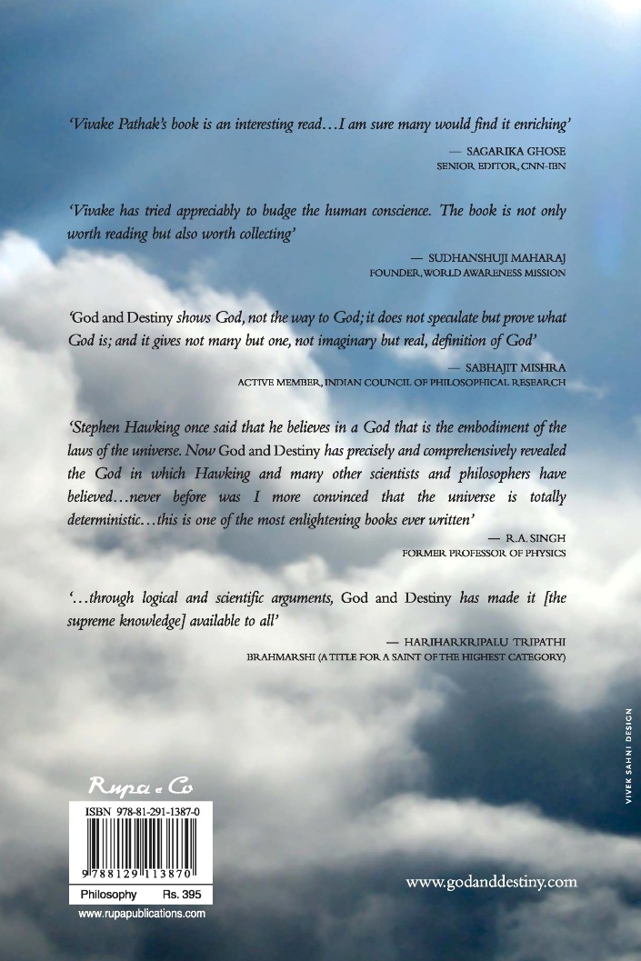 full size back cover of God and Destiny