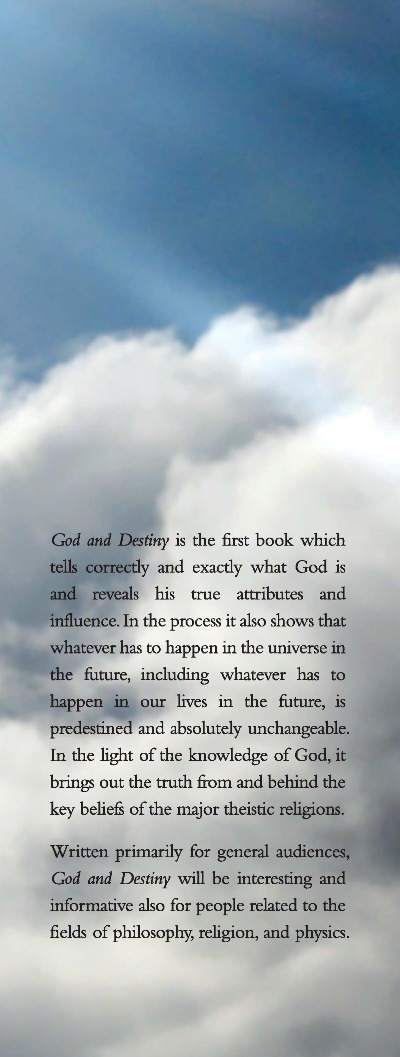 front flap of God and Destiny